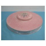 Vtg Glass Ceiling Light Shade 16.5' Diameter