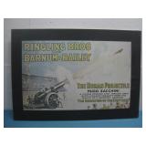 Framed Ringling Bros Advertisement Print See Info