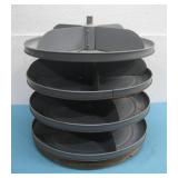 Vtg 4-Tier Metal Revolving Parts Bin See Info