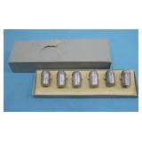 Old Set Of 6 S.S. S&P Shakers W/Box 27.54 G