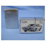 Two Vtg Lighters Zippo & Victor Both Work