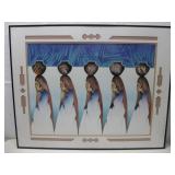 Framed Siete De Taos Print By Amado Pena See Info