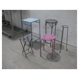 Five Metal Plant Stands See Info