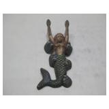 Vtg Cast Iron Advertisement Mermaid Lures