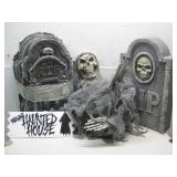 Eight Styrofoam Halloween Headstones See Info