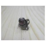 Vtg S.S. N/A T.G. Amrthyst Hallmarked Ring
