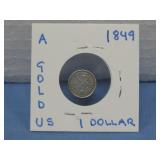 Miniature 1849 Dollar Coin See Info