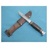 Kabar Fixed Blade Knife W/Leather Sheath 8'