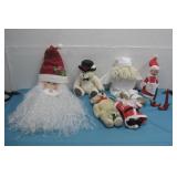 Plush Christmas Decor Santa, Bears