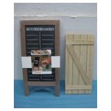 Score Board & Wood Door Decor Sign See Info