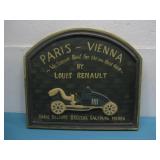 Vtg Wooden Wall Plaque 19.5' x 17'