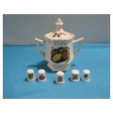 Vtg Bennington Square Sugar Bowl & Assorted See