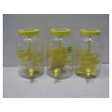 3-Solar Tea Glass Sun Tea Jar Dispensers
