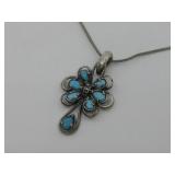 Carolyn Pollack S.S Sleeping Beauty Turq Necklace,