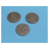 (3) 1800s Foreign Coins