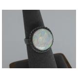 Vtg Sterling Silver Tested Opal Ring