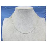 Sterling Silver Italy Bead Ball Necklace Hallmark