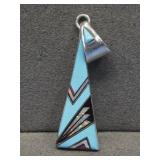 Signed Sterling Silver Native American Pendant See