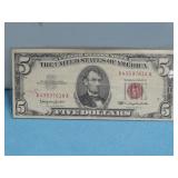 (1) 1963 Red Seal $5 U.S. Note