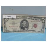 (1) 1963 Red Seal $5 U.S. Note