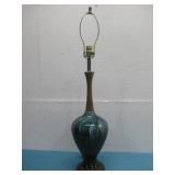 Vtg MCM Drip Glaze Table Lamp 39.5' Tall See Info