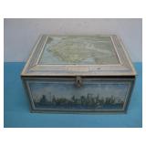 Vtg Manhattan Island Tin Box See Info