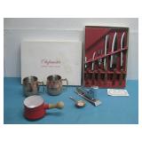 Vtg Kitchen Delite Knife Set ACE Stapler See Info