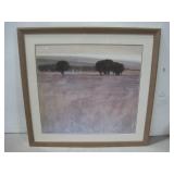 Framed Landscape Painting Print See Info