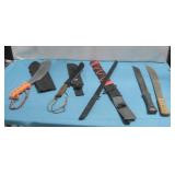 Five Assorted Machetes See Info