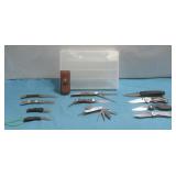 Eleven Assorted Pocket Knives & Multi Tools See
