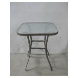 Glass Top Bistro Table 27' x 27' x 33'