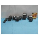 Pentax K1000 35mm Film Camera Bundle W/Lens See