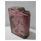 Vtg Metal Fuel Container See Info