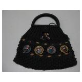 Folk Style Figure Crotched Bag