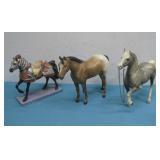 Two Breyer Horses & Painted Ponies Statue