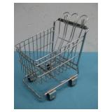Vtg Toy Metal Shopping Cart ' Tall