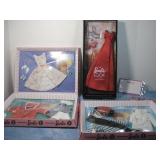 Four NIP Barbie Outfits & Suitcase Tags See Info