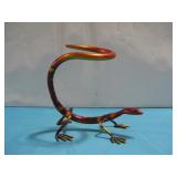 Metal Lizard Bottle Holder 7.5' Tall