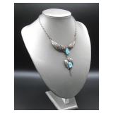 SW Vtg Sterling Turquiose Necklace Hallmarked