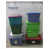 Assorted Plastic Storage Containers W/ Lids