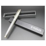 Parker S.S Cross Hatch Grid Pattern Fountain Pen