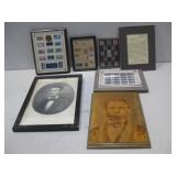 Assorted Vtg Postage Stamp Prints & More See Info