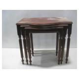 Three Vtg Nesting Tables Set See Info