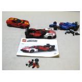 Three Built LEGO Cars