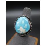 S.S SW Tested Blue Stone Ring