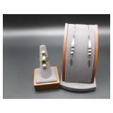 Vtg. Ring W/Dangle Earrings