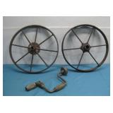 Rustic Wheels W/ Hand Crank