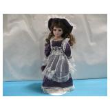 Porcelain Doll W/ Stand 18' Tall See Info