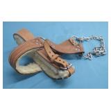 Leather Head/Neck Harness W/ Chain