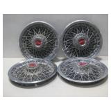 Four Vtg Pontiac Wire-Spoke Hubcaps